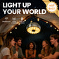 Luz de acampamento solar com tira de luz de 20m
