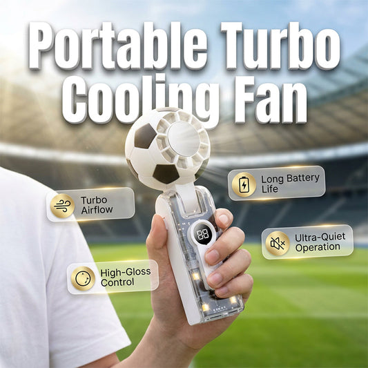 🎉 DESCUPTO 50% 🎁 Ventilador portátil com tela digital!   🌬️✨Experiência imersiva da Copa do Mundo