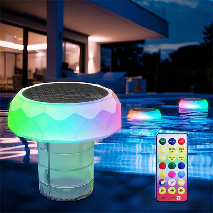 🔥Luz de piscina flutuante RGB controlada remotamente💡