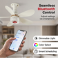 🎁  Venda quente 49% OFF 🔥 Ventilador de teto 3-em-1 com luz e alto-falante Bluetooth