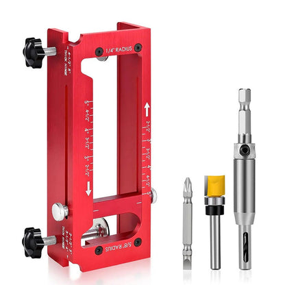 📢 📢 Desconto de 50 % no último dia🔥Kit de gabarito de encaixe ajustável para dobradiças de porta