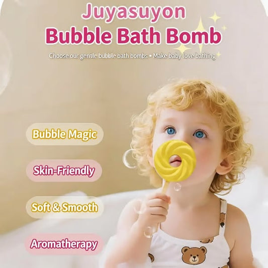 🍭 Bomba de banho de Lollipop fofo reutilizável 🧼 Bola de banho de bolha colorida para tempo de banho divertido 🛁