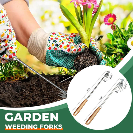 🛠️🌿 Casca de madeira, garfo multifuncional para capinar jardim 🏡✨