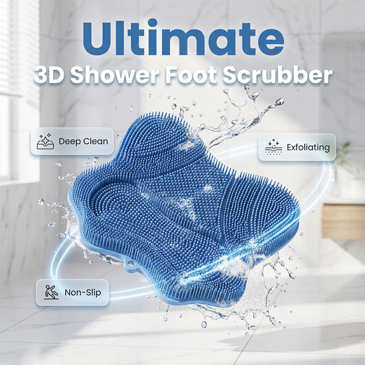 🛀🛀🔥Esfoliante de chuveiro com cerdas 3D para pés e costas