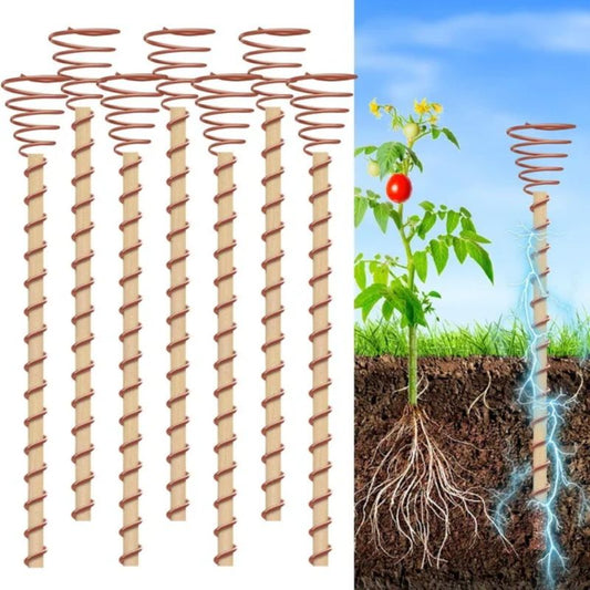 🔥 50% DE DESCONTO – Antena de cobre para eletrocultura | Estimula o crescimento das plantas com um único fio