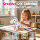 ☁️🦄🌈Kit de unicórnio de pelúcia para colorir DIY