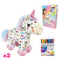 ☁️🦄🌈Kit de unicórnio de pelúcia para colorir DIY