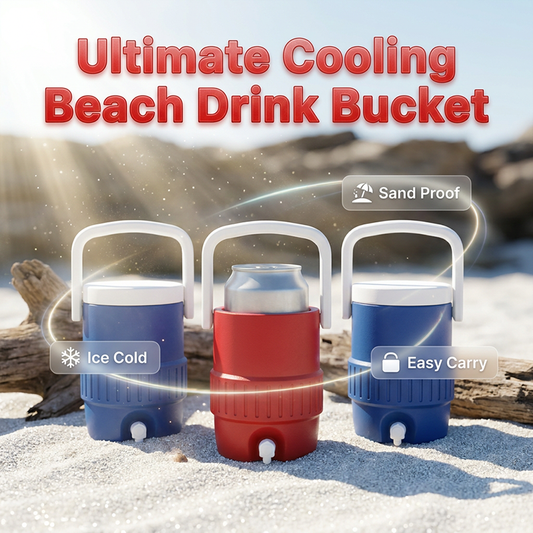 🏖️🌈 Balde para bebidas de praia com lata de 350 ml