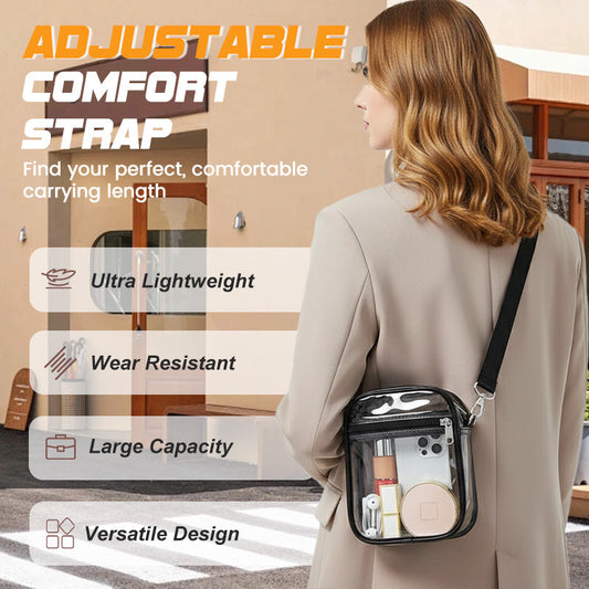 🔥⚽️Bolsa de maquilhagem transparente em PVC, bolsa de maquilhagem portátil, bolsa de arrumação transparente – adequada para os controlos de segurança na entrada do Mundial