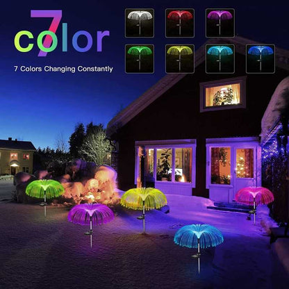 💡🏆Lâmpada solar de jardim – Lâmpada Medusa com cores que mudam