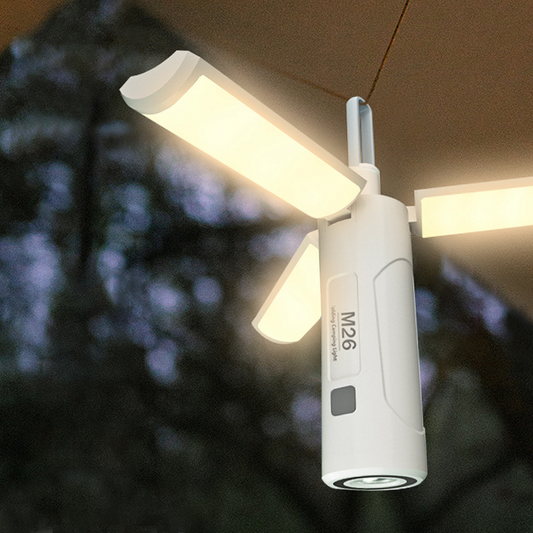 💡🔥⛺️Lanterna LED dobrável de 360° para acampamento