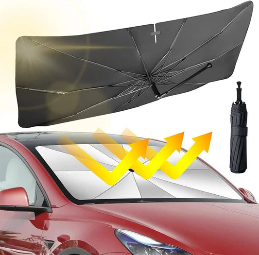 🚗🌂❄Guarda-chuva para para-brisas do carro - Guarda-chuva dobrável para carro com proteção solar para carros com proteção UV (proteção de isolamento térmico) para para-brisas de automóveis