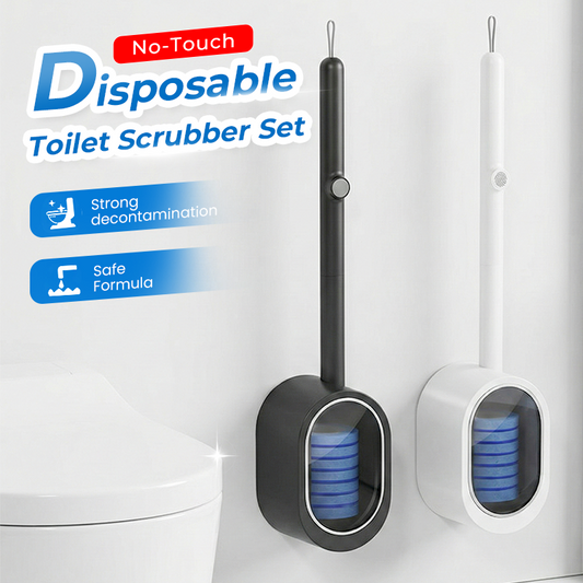 🚽🧽✨Conjunto de escovas descartáveis para sanitas sem contacto♻️