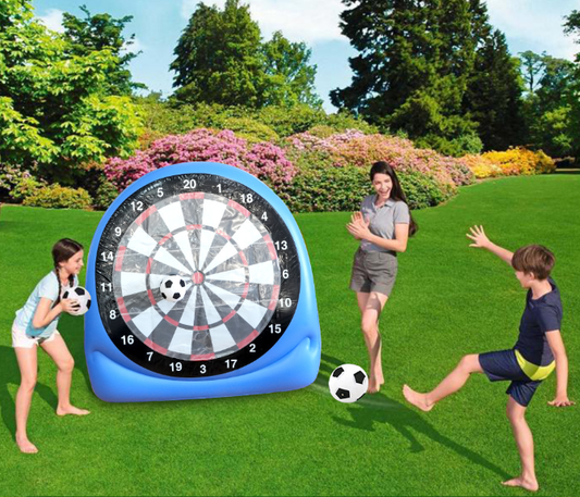 Alvo insuflável gigante de futebol 🥅 — Alvo que se endireita sozinho | Jogo de pontaria | Diversão ao ar livre em parques de diversões | Viciante tanto para crianças como para adultos! 🎈