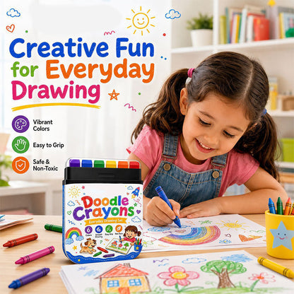 🖍️🧽👶Lápis de cera apagáveis para crianças – 6 cores – seguros para os mais pequenos