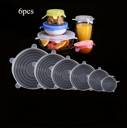 🎁🔥Último dia de promoção: 50% de desconto🔥  Tampas de silicone Adpartner para conservação de alimentos (conjunto de 6)