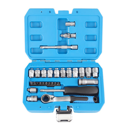 🔧 60% DE DESCONTO! 🛠️ Conjunto de chaves de catraca de 29 peças – Aço cromo-vanádio, chaves de caixa e pontas – Ideal para bricolage e reparações automóveis ⚡