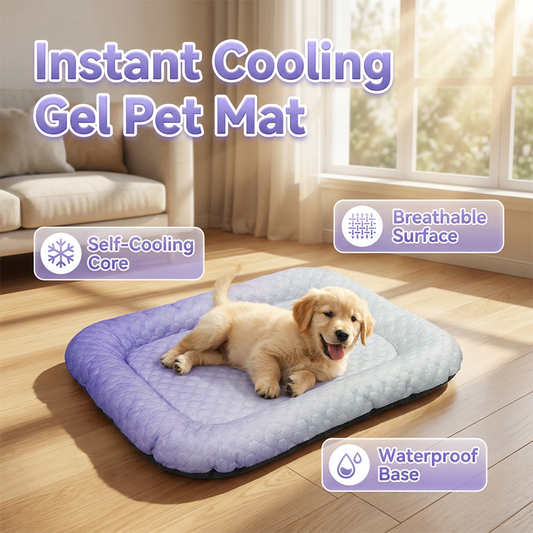 🔥ÚLTIMO DIA DE PROMOÇÃO: APENAS €18,99!!❄ Tapete refrescante para cães e gatos 🐾  Almofada «Ice-Silk» naturalmente fresca, respirável, lavável e macia 🌿  Para pisos, sofás e viagens de carro 🐶🐱
