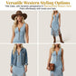 🤠 DESCONTO DE 50% POR TEMPO LIMITADO! ✨ Vestido justo sem mangas com franjas, estilo western retro – bainha com franjas, fecho de correr à frente, estilo cowgirl 🌵