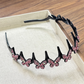 💎✨👑Conjunto de tiara ondulada com cristais - Acessório de cabelo leve, antiderrapante e feminino, com formato ondulado e detalhes em cristais brilhantes, ideal para casamentos e uso diário.