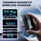 🔋✨ Carregador magnético profissional para viajantes e profissionais 🧲|  22.5W com fio e 15W sem fio | 10.000 mAh | Entrega rápida 💥