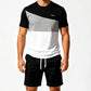 👕  50% de desconto: Conjunto de Tempo livre de 2 partes para homens | Colorblock T-Shirt & Shorts für Alltag & Sport 🌿
