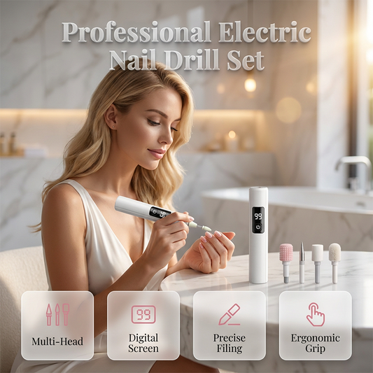 💎⚡ 50% DE DESCONTO! Pare de lutar com unhas grossas, ásperas e limas que não fazem nada! Esta máquina elétrica para unhas com 99 velocidades e 4 acessórios lixa-as, polindo-as em minutos, deixando-as suaves e com aspeto de salão!