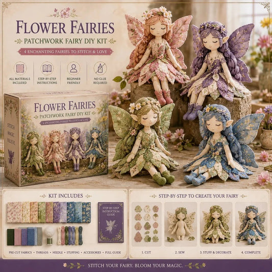 🔥ÚLTIMO DIA! 50% DE DESCONTO🧵 Coleção de Patchwork de Fadas para Faça Você Mesmo
