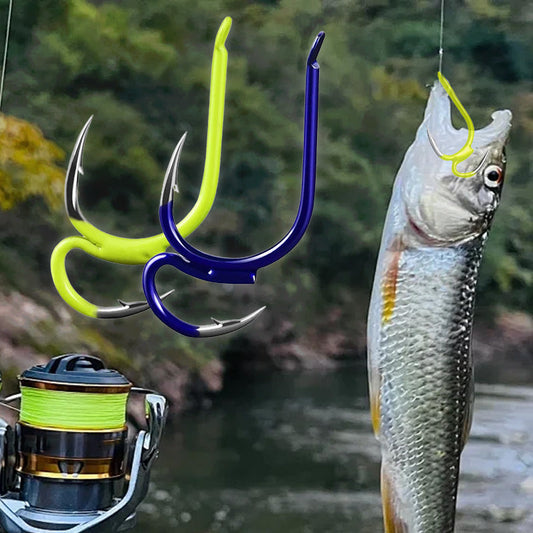 🔥 Nova venda quente ❤️Desconto de 50% no último dia ‍ 🔥  Ganchos de pesca duplos afiados clássicos