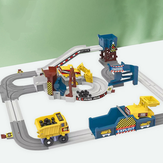 📢📢50 % DE DESCONTO !! ⏰Conjunto interativo de comboio de aventura elétrico «Pedreira» e carris