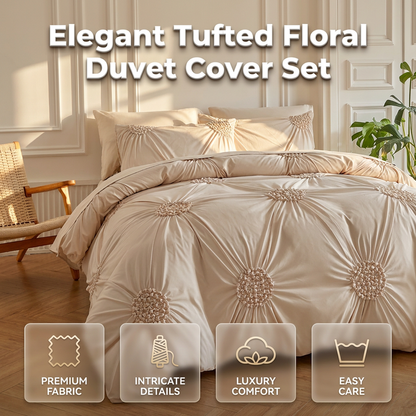 🛏️ PROMOÇÃO LIMITADA -50%! ✨ Conjunto de capa de edredão com pregas – Design elegante, tecido misto macio e respirável, tom cáqui relaxante, vários tamanhos 🌙🌸