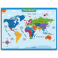 🗺️📚 Cartaz educativo para crianças – Mundo e Sistema Solar, 60x45 cm, colorido e pedagógico, agora com 50% de desconto