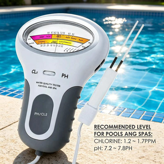 🔬💧 Medidor de pH e cloro (Cl₂) – 50% de desconto! Medição precisa do pH e do cloro da piscina – simples, rápida e fiável. 🔥🏊