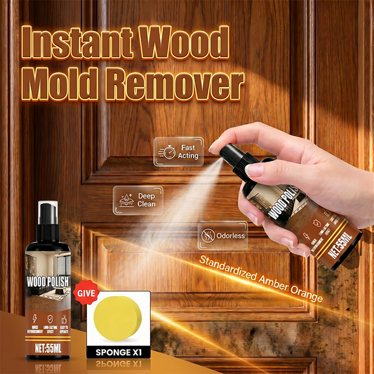 🥳 PROMOÇÃO 2026 🥳 💞 MAIS DE 50 MIL VENDIDOS! 🌲🧴 50% DE DESCONTO! Spray removedor de bolor para madeira – Remove instantaneamente manchas profundas e crescimento de fungos. Seguro para todos os acabamentos. Restaura o veio natural da madeira. 💪✨
