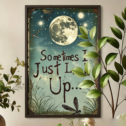 🌙Desconto de 50% no último dia🖼️Decoração de parede em madeira com tema de lua e libélula vintage