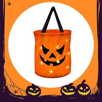 🎃 Promoção de 2026 — Mais de 19 000 unidades vendidas!✨ Saco de abóbora brilhante para o Halloween – Luzes LED e interior espaçoso 🍬