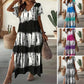 🏖️🌸 Saldos de Verão – 50% DE DESCONTO 💃 Vestido casual feminino com decote em V e degradê de cor