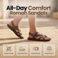 👡 50% DE DESCONTO! ☀️ Sandálias romanas para homem – Material sintético de alta qualidade – Sola flexível e tira ajustável, ideais para o verão e a praia