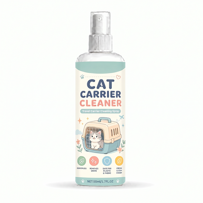 🥳PROMOÇÃO QUENTE DE 2026🥳💞Mais de 50 mil unidades vendidas!🐱🧼 50% de desconto! Spray de limpeza portátil para transportadoras de gatos – Fórmula de ação rápida e não tóxica. Elimina odores e manchas instantaneamente. Seguro para plástico e tecido! 🛡️✨
