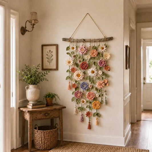 💗ÚLTIMO DIA DE PROMOÇÃO: 50% DE DESCONTO⚡Mais de 50 mil unidades vendidas!!💮Decoração de parede com flores em croché🖼️