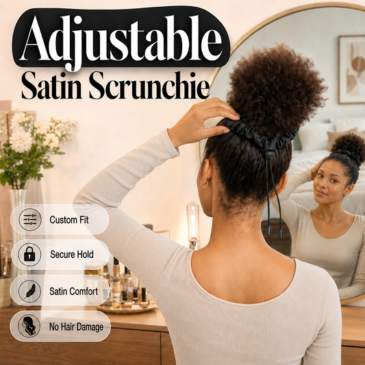 🥳PROMOÇÃO IMPERDÍVEL DE 2026🥳✨Fita para o cabelo em cetim com cordão ajustável