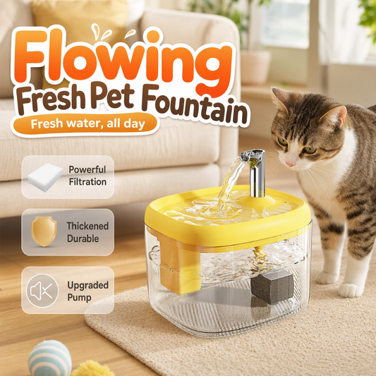 Dispensador silencioso de água para animais de estimação com tigela em PET de qualidade alimentar 🐾 Água fresca, a correr e perfeita para animais exigentes ✨