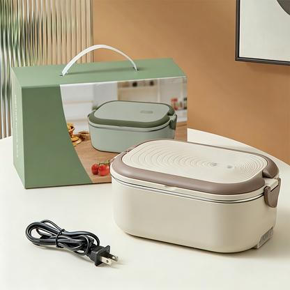 🍱 50% DE DESCONTO AGORA! 🔥 Lancheira elétrica portátil com aquecimento – Aquecimento sem água, dois compartimentos e aço inoxidável 304 – Desfrute de refeições quentes e saudáveis em qualquer lugar, a qualquer hora 🥢