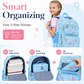 👧🎒Mochila escolar gira com vários bolsos para meninas