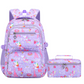 👧🎒Mochila escolar gira com vários bolsos para meninas