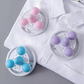 Bola flutuante para a máquina de lavar roupa, melhorada com um saco filtrante para remover os cabelos