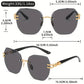 🌬️🕶️ Óculos de sol sem armação para mulher – Discretos no nariz, lentes polarizadas de alta qualidade, o acessório emblemático das minimalistas elegantes 🤍🏙️