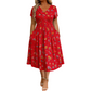 🔥 50% DESCONTO ✨ Vestido de Flores com Decote em V 👗 Corte que Emagrece e Bolsos Ocultos para Conforto Diário