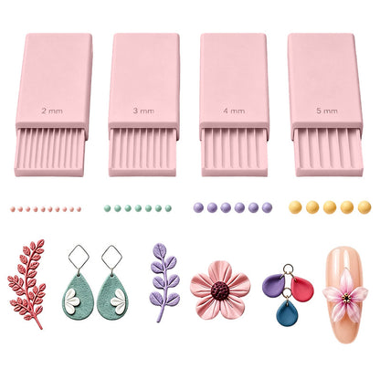 Conjunto de mini-máquinas para fazer bolas de argila, impressas em 3D