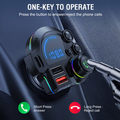 📢📢50% DE DESCONTO!! ⏰Transmissor FM para carro com carregamento rápido duplo